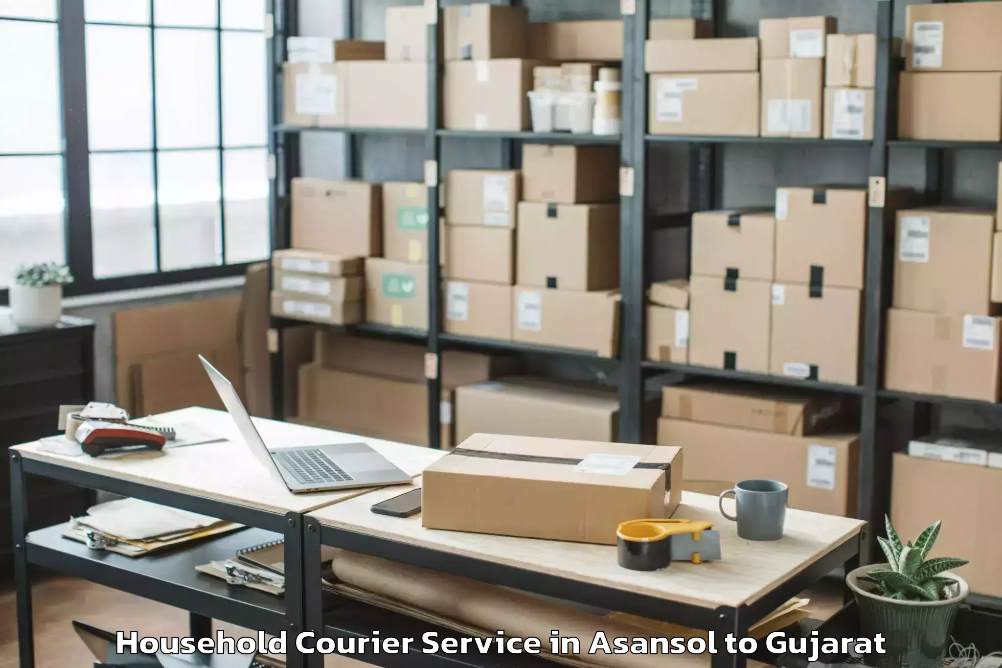 Affordable Asansol to Gandhidham Household Courier